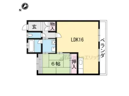 サルビアタウンMY(1LDK/2階)の間取り写真