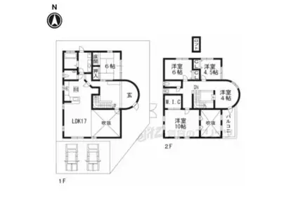 奈良線 城陽駅 徒歩16分 2階建 築24年(4LDK)の間取り写真