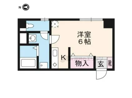 第二メゾン白川(1K/2階)の間取り写真