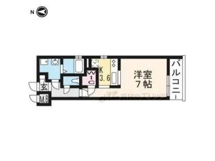 THE GARNET SUITE RESIDENCE山科三条(1K/5階)の間取り写真