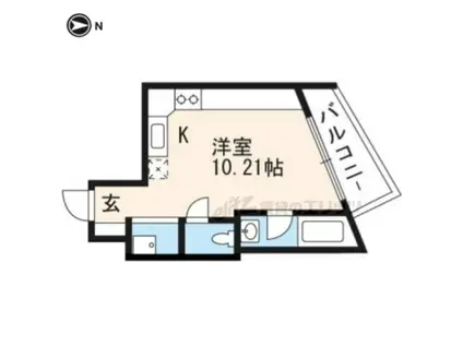 PLATINUM(ワンルーム/3階)の間取り写真