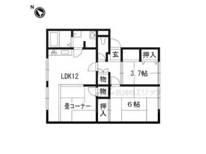 ハイムトミタ(2LDK/1階)の間取り写真