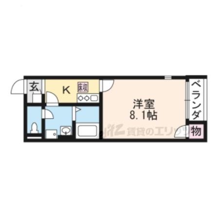 レオネクストスワンコート(1K/1階)の間取り写真