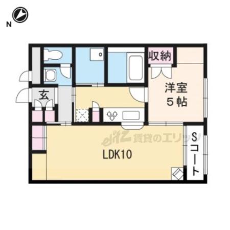 レオパレスCALMA(1LDK/2階)の間取り写真