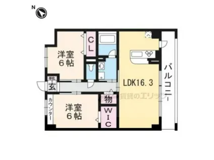 PETITFOURCOCO(2LDK/2階)の間取り写真