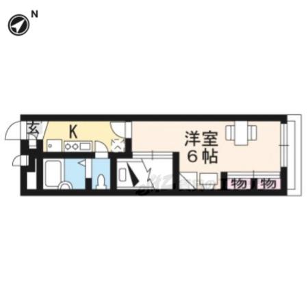 レオパレス藤木(1K/1階)の間取り写真