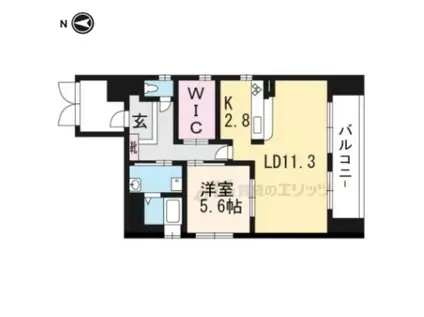 エテルノアレイア(1LDK/5階)の間取り写真