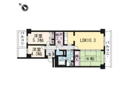 グランドメゾン守山1番館(3LDK/14階)の間取り写真