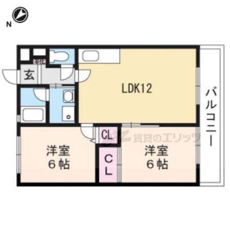 エルフォート31(2LDK/4階)の間取り写真