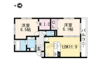 さくらシティハイツ(2LDK/2階)の間取り写真