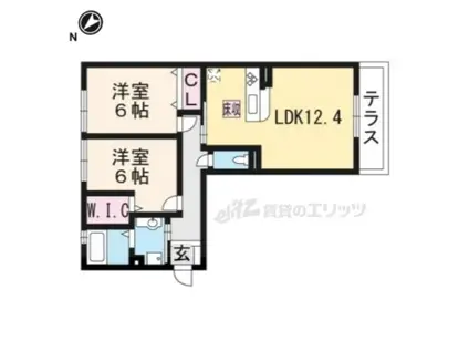 PRATO VERDE(2LDK/1階)の間取り写真