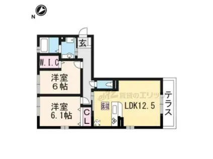 PRATO VERDE(2LDK/1階)の間取り写真