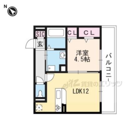 ラ カーザ セレーナ(1LDK/1階)の間取り写真