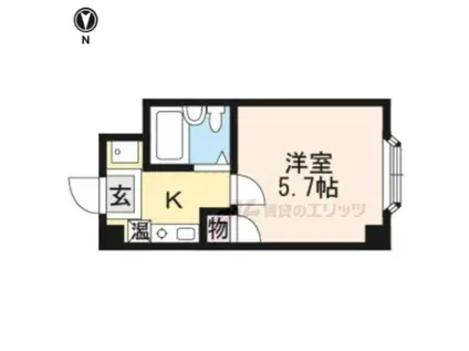 JPアパートメント亀岡(1K/2階)の間取り写真