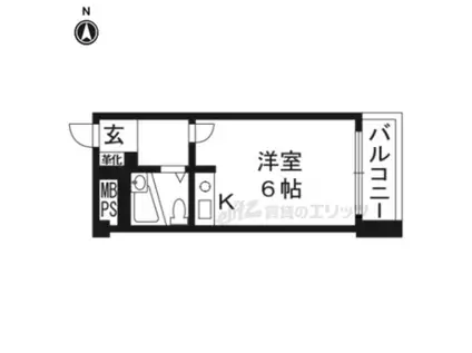 朝日プラザ鴨川(ワンルーム/5階)の間取り写真