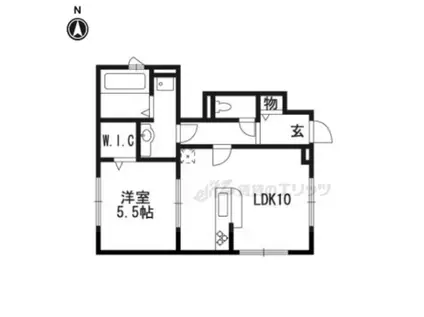 メゾンN 京都三十三間堂(1LDK/1階)の間取り写真