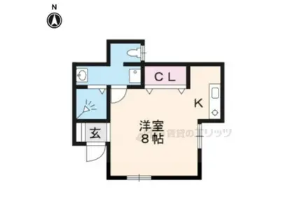 奈良線 ＪＲ藤森駅 徒歩4分 1階建 築7年(1K)の間取り写真