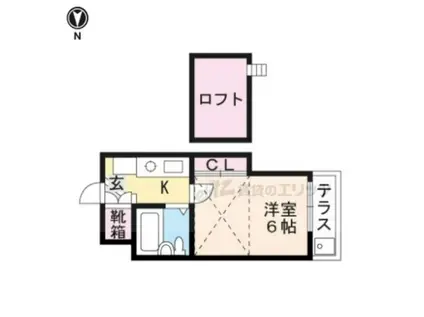 ザ・ハーツレジデンシア追分(1K/1階)の間取り写真