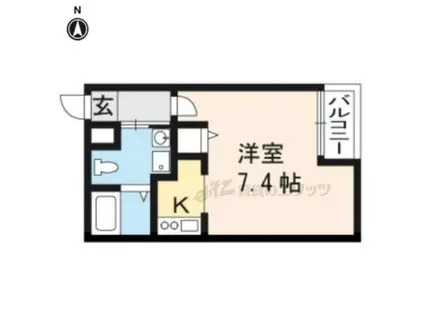 メゾン・サンマルタン京大北(1K/3階)の間取り写真