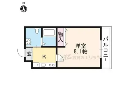 チェーズ高辻葛野西(1K/2階)の間取り写真