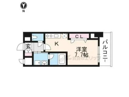 エクラージュ御池(ワンルーム/5階)の間取り写真