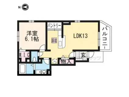 フォレスタ(1LDK/1階)の間取り写真