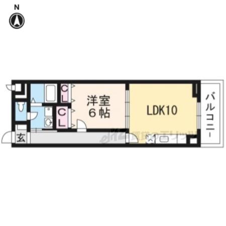 エスポワール(1LDK/2階)の間取り写真