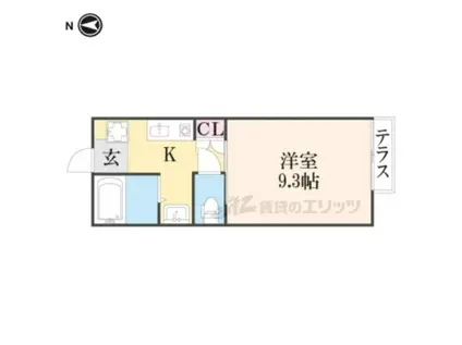 グリーン川島(ワンルーム/1階)の間取り写真