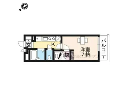 レオパレス暁(1K/2階)の間取り写真