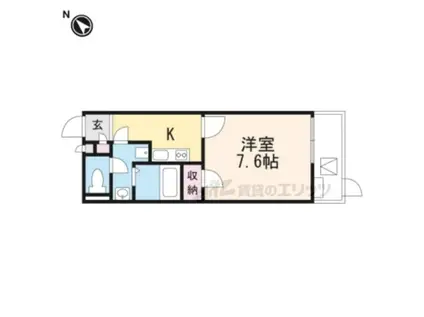 クレイノM TAMAKICHO(1K/3階)の間取り写真