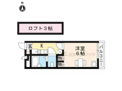 フォルトゥーナ(1K/2階)の間取り写真