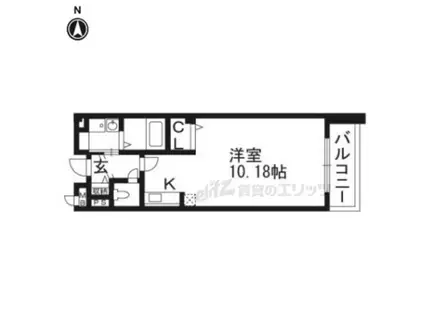 プログレNガンマ(ワンルーム/1階)の間取り写真