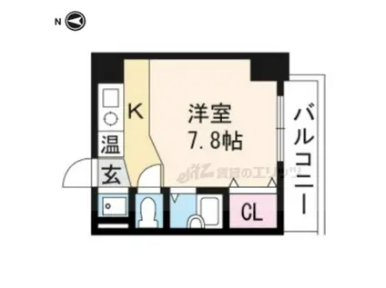 リベーラ塩屋(ワンルーム/2階)の間取り写真