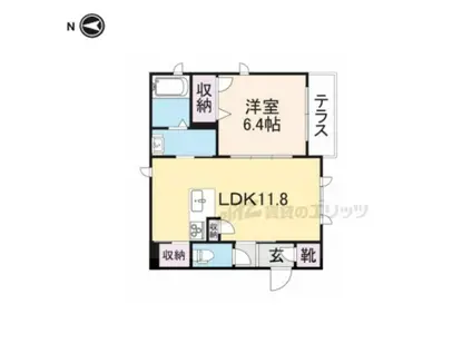 シャーメゾン暁(1LDK/1階)の間取り写真