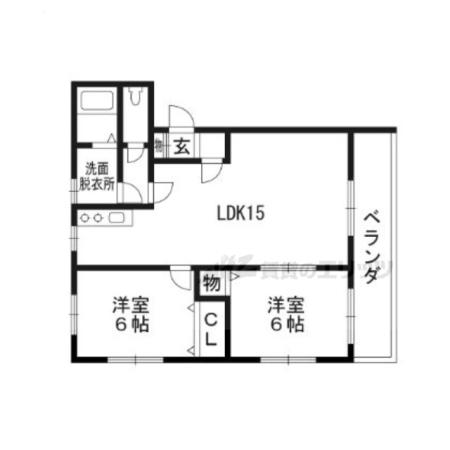 ブレインマンション エクリオ(2LDK/1階)の間取り写真
