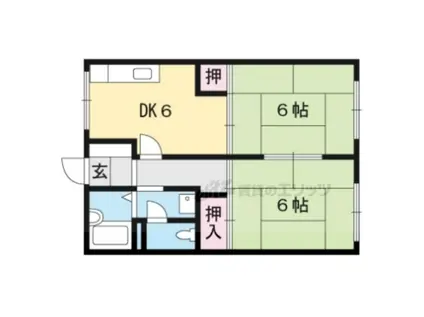 藤井ハイツ(2DK/2階)の間取り写真