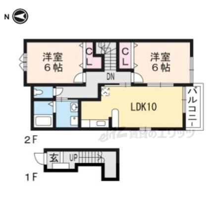 ポート パシフィック (2LDK/1階)の間取り写真