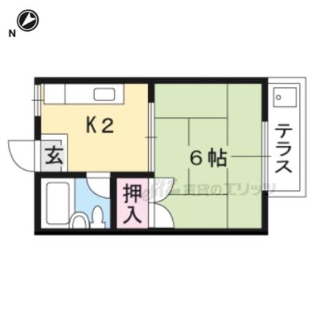 アスティックハイツ(1K/2階)の間取り写真