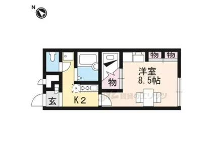レオパレスメゾンこなん(1K/2階)の間取り写真
