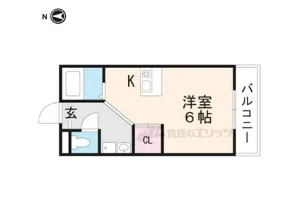 グレースレジデンス舞子(1K/1階)の間取り写真