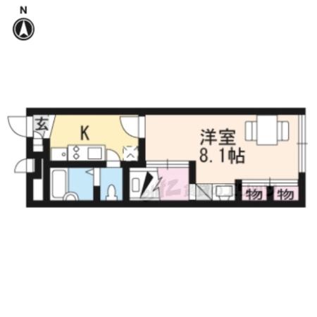 レオパレスNIKイースト(1K/1階)の間取り写真
