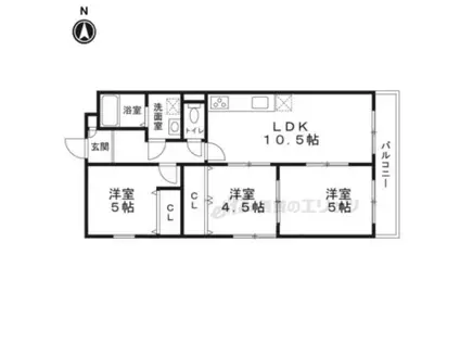 アクティ16(2LDK/3階)の間取り写真