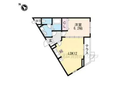 アロッジオ指月(1LDK/2階)の間取り写真