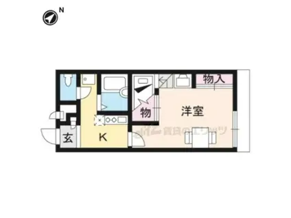 レオパレスグランヴィア東草津(1K/1階)の間取り写真