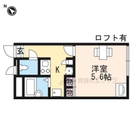 レオパレスU M E(1K/2階)の間取り写真