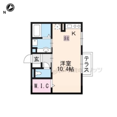 藤井ハイツ ナカヤシキ(ワンルーム/1階)の間取り写真