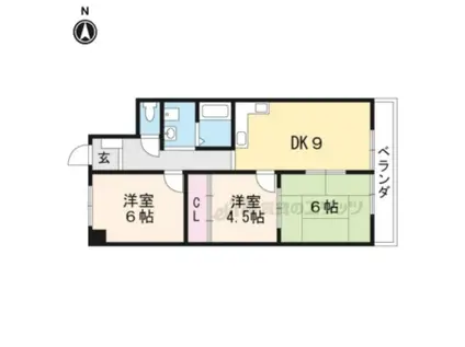 エールコナン(3DK/3階)の間取り写真