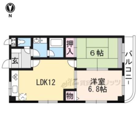 メゾン・バレル(2LDK/3階)の間取り写真