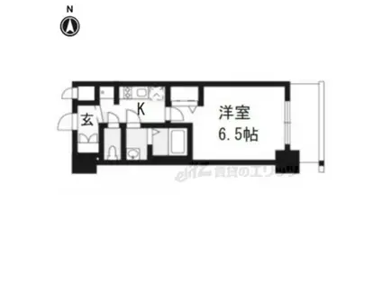 プレサンス THE KYOTO 澄華(1K/2階)の間取り写真