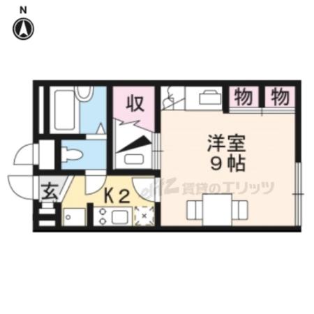 レオパレスひの(1K/2階)の間取り写真